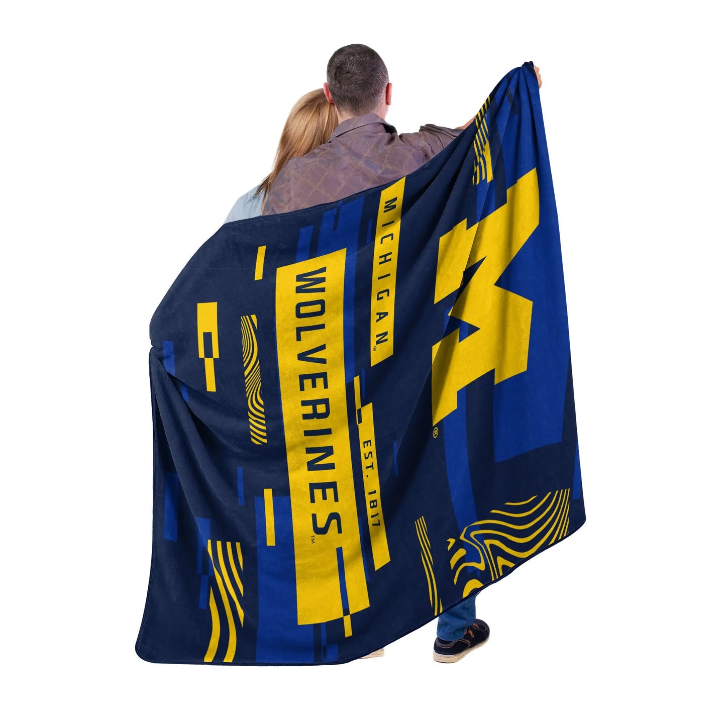 MICHIGAN OFFICIAL NCAA "Digitize" Raschel Throw Blanket; 60" x 80" The Northwest Company