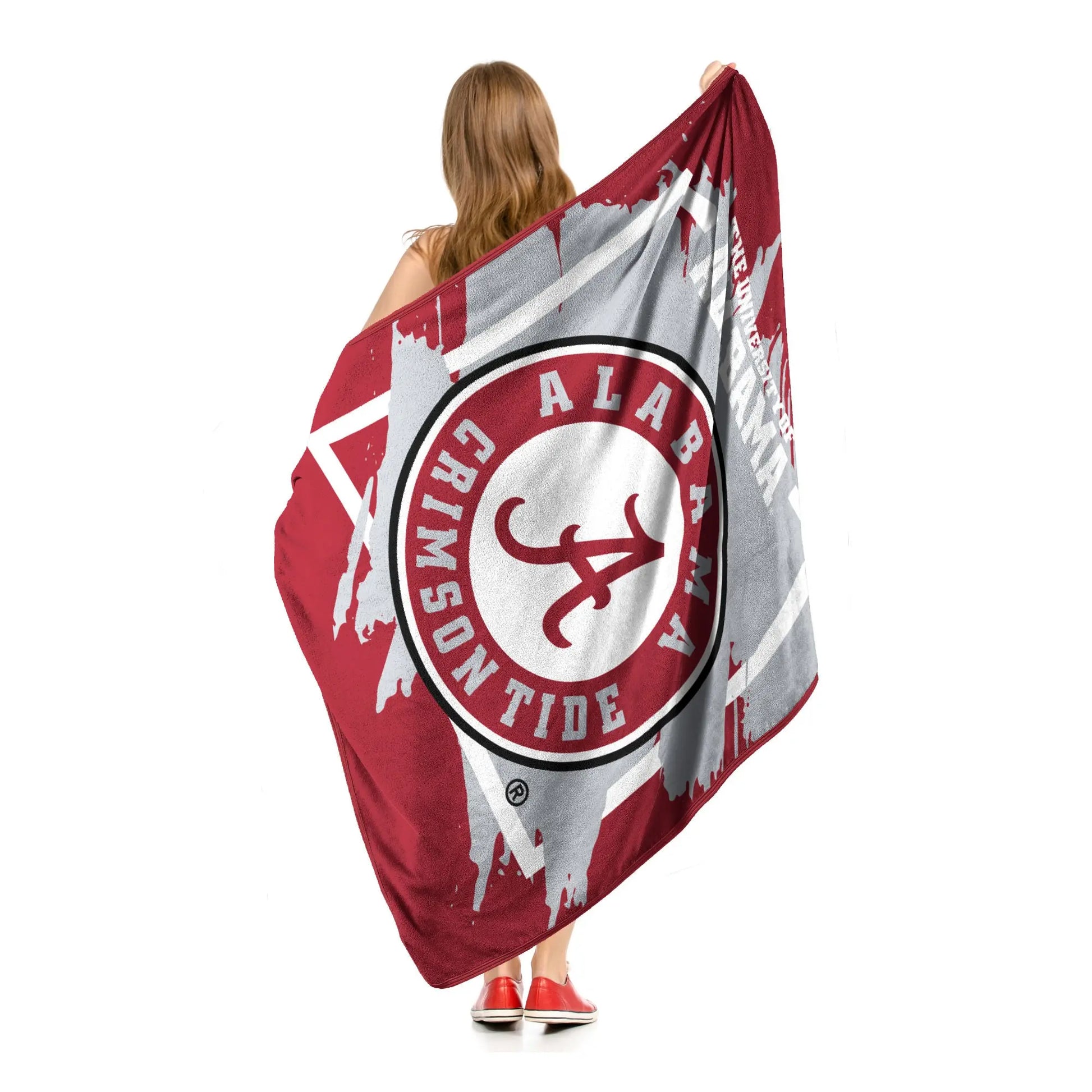 ALABAMA OFFICIAL NCAA "Dimensional" Micro Raschel Throw Blanket; 46" x 60" The Northwest Company