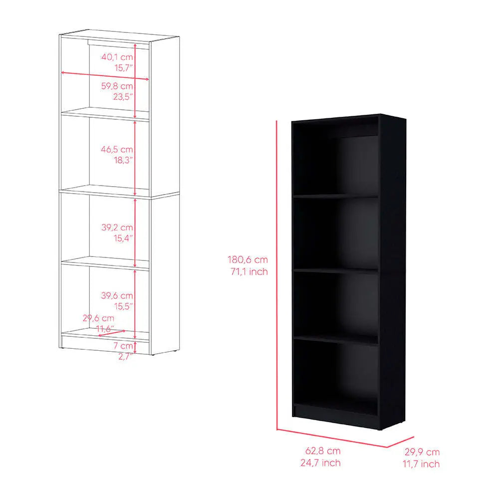 Bookcase Benzoni, Office, Black We Have Furniture