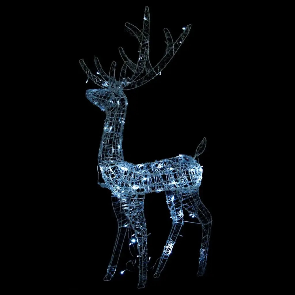 Acrylic Reindeer Christmas Decorations 2 pcs 47.2" Cold White Home Life Boutique