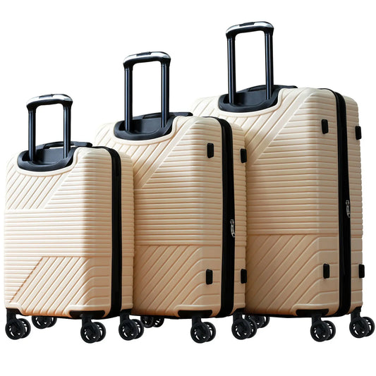 Hardshell Luggage Sets 3 Piece double spinner 8 wheels Suitcase with TSA Lock Lightweight 20''24''28'' inQ Boutique