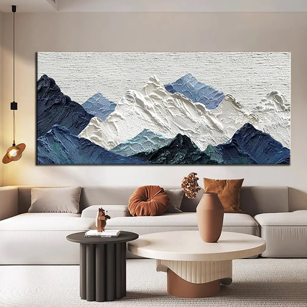 Handmade Single Thick Texture Abstract Landscape Oil Painting - Serene Abstract Landscape 3D Large Wall Art Doba