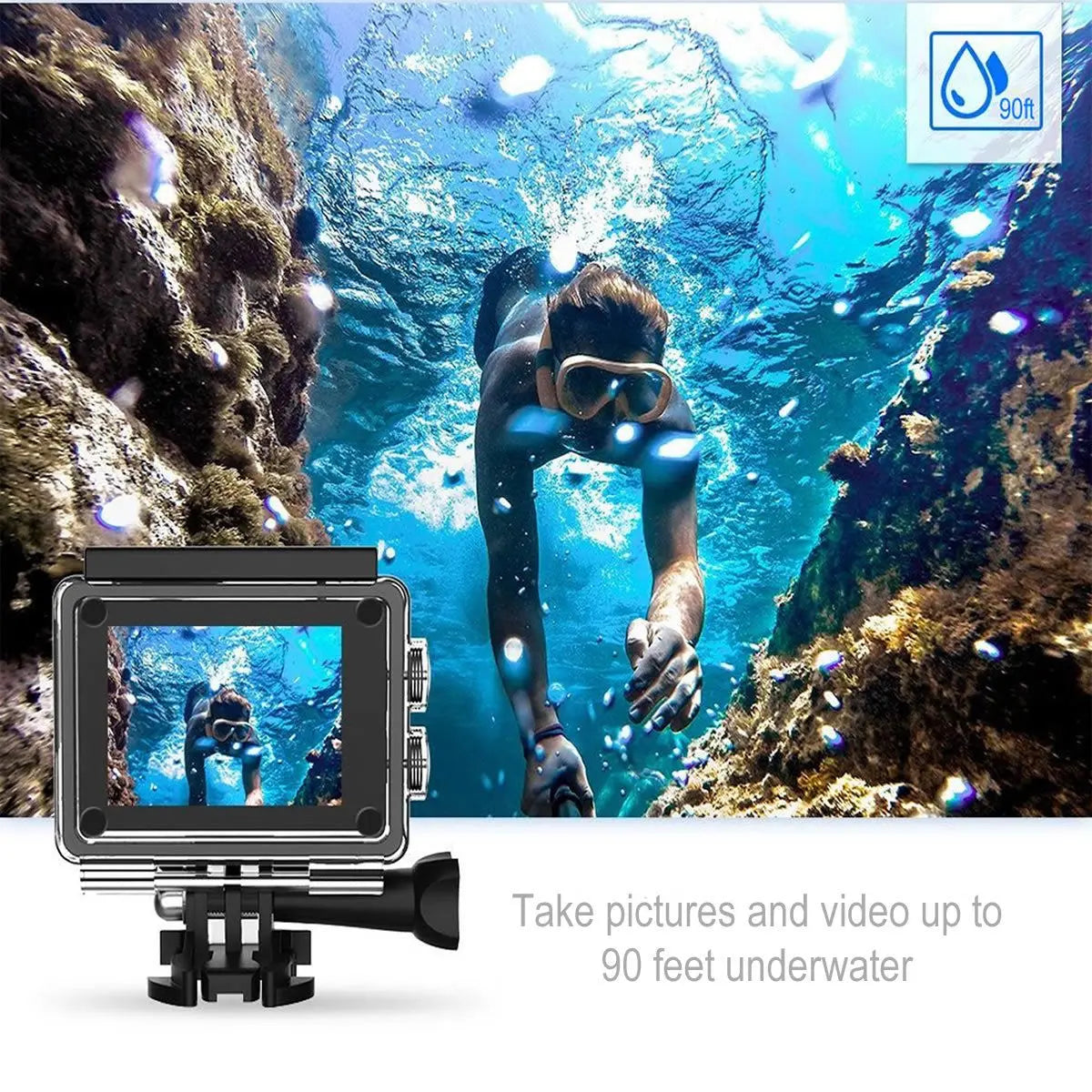 4K Action Pro Waterproof UHD Wi-Fi Camera with RF Remote and Accessories - Gee-Commerce, LLC