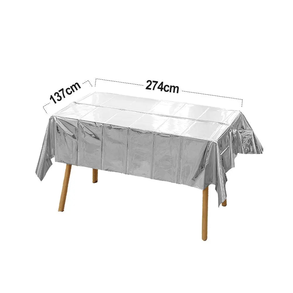 12 Pack Tablecloth Plastic - Rectangle Doba