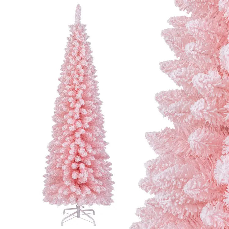 6 FT Artificial Pink Christmas Tree with 460 Branch Tips Hooya Imp. & Exp.