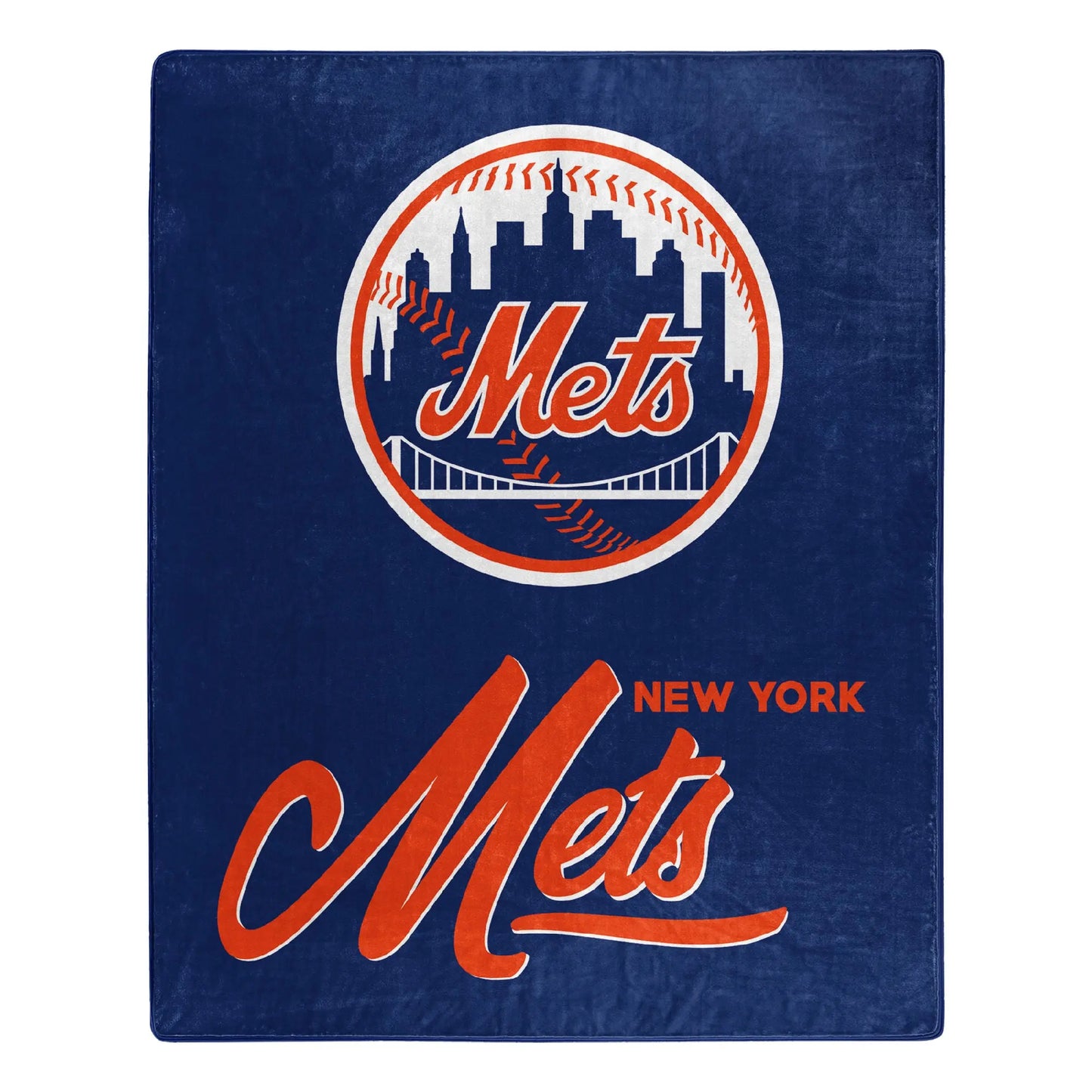 Mets OFFICIAL MLB "Signature" Raschel Throw Blanket; 50" x 60" The Northwest Company