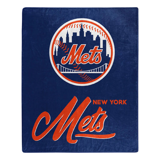 Mets OFFICIAL MLB "Signature" Raschel Throw Blanket; 50" x 60" The Northwest Company