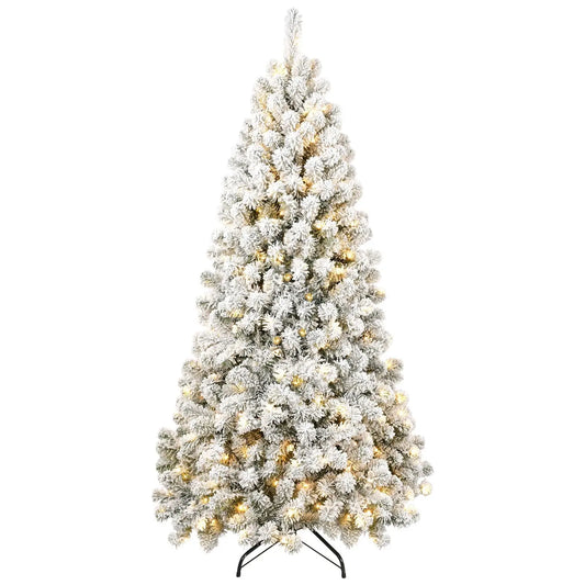 6ft Pre-lit Flocked Artificial Christmas Tree - Gee-Commerce, LLC