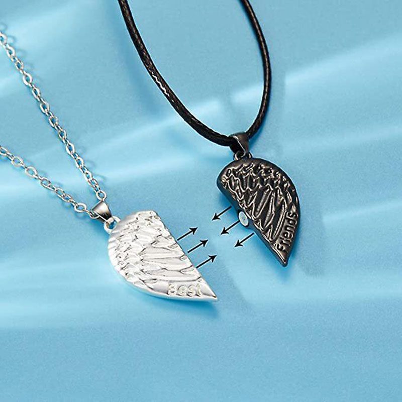 Couple Best Friend Angel Wings Friendship Splicing Necklace - Gee-Commerce, LLC