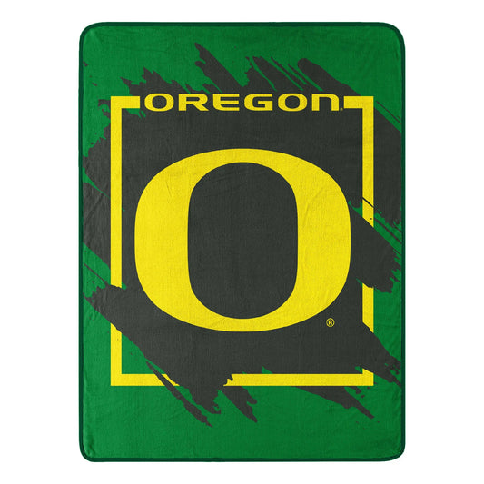 OREGON OFFICIAL NCAA "Halftone" Micro Raschel Throw Blanket; 46" x 60" The Northwest Company