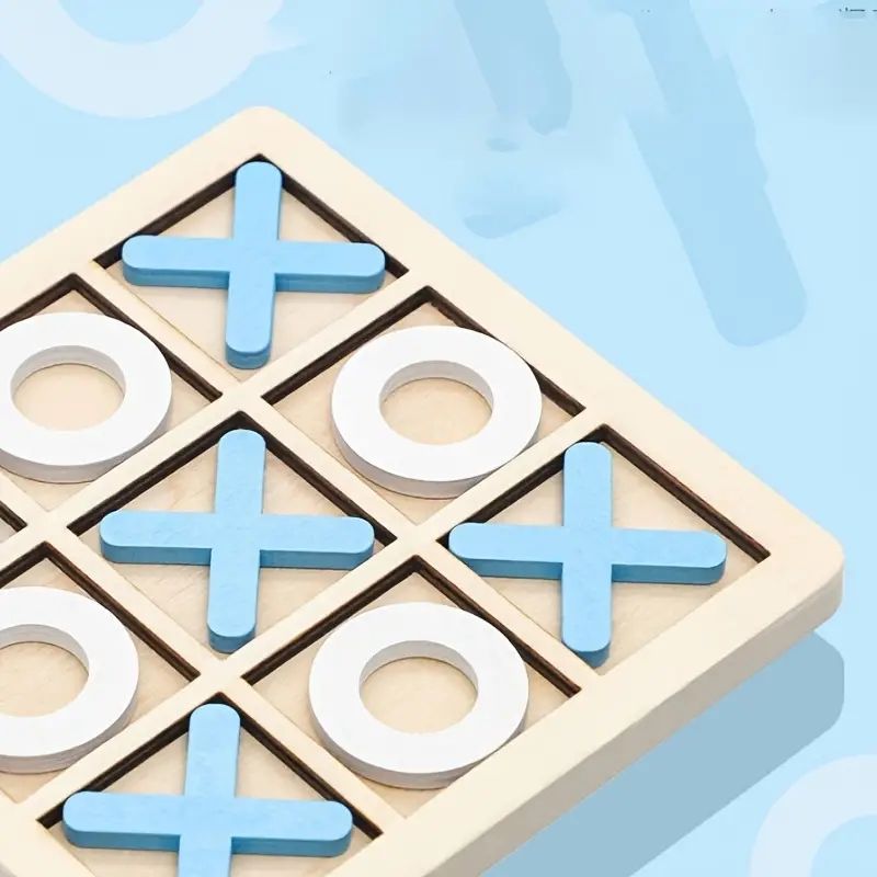 1 Pcs XO Tic Tac Toe Wooden Game Toy Educational, Entertainment, Leisure, Board Game, Building Block Toys 5.5" *5.5 " Doba