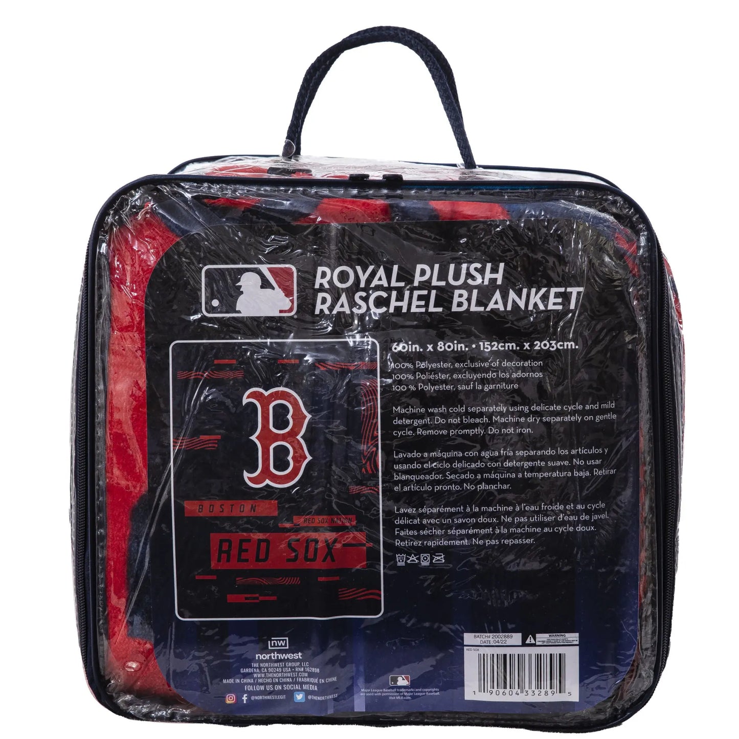 RED SOX OFFICIAL MLB "Digitize" Raschel Throw Blanket; 60" x 80" Doba