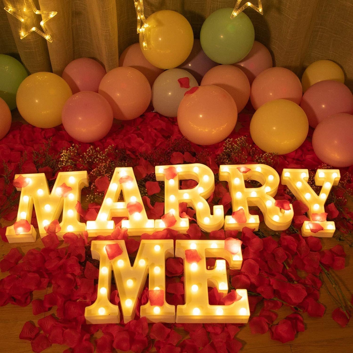 Marry Me Decorative Plastic LED Marquee Letter Light for Valentines Day - Gee-Commerce, LLC