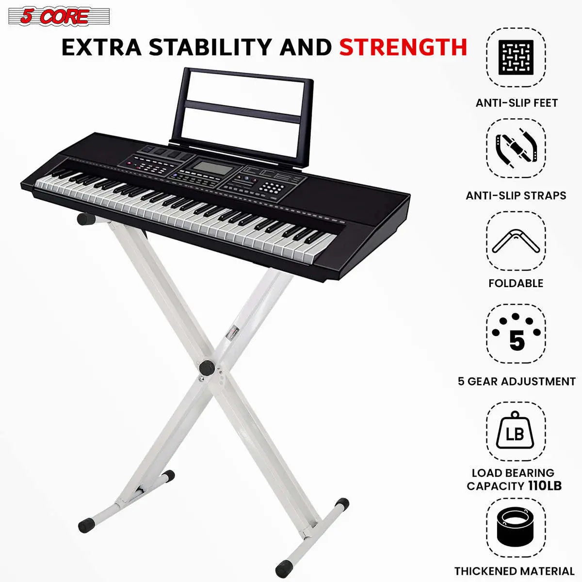 5 CORE Piano Keyboard Stand 5 Core