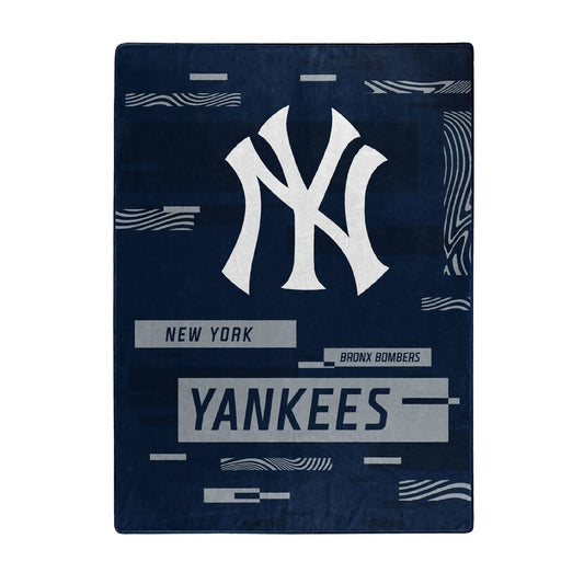 YANKEES OFFICIAL MLB "Digitize" Raschel Throw Blanket; 60" x 80" Doba