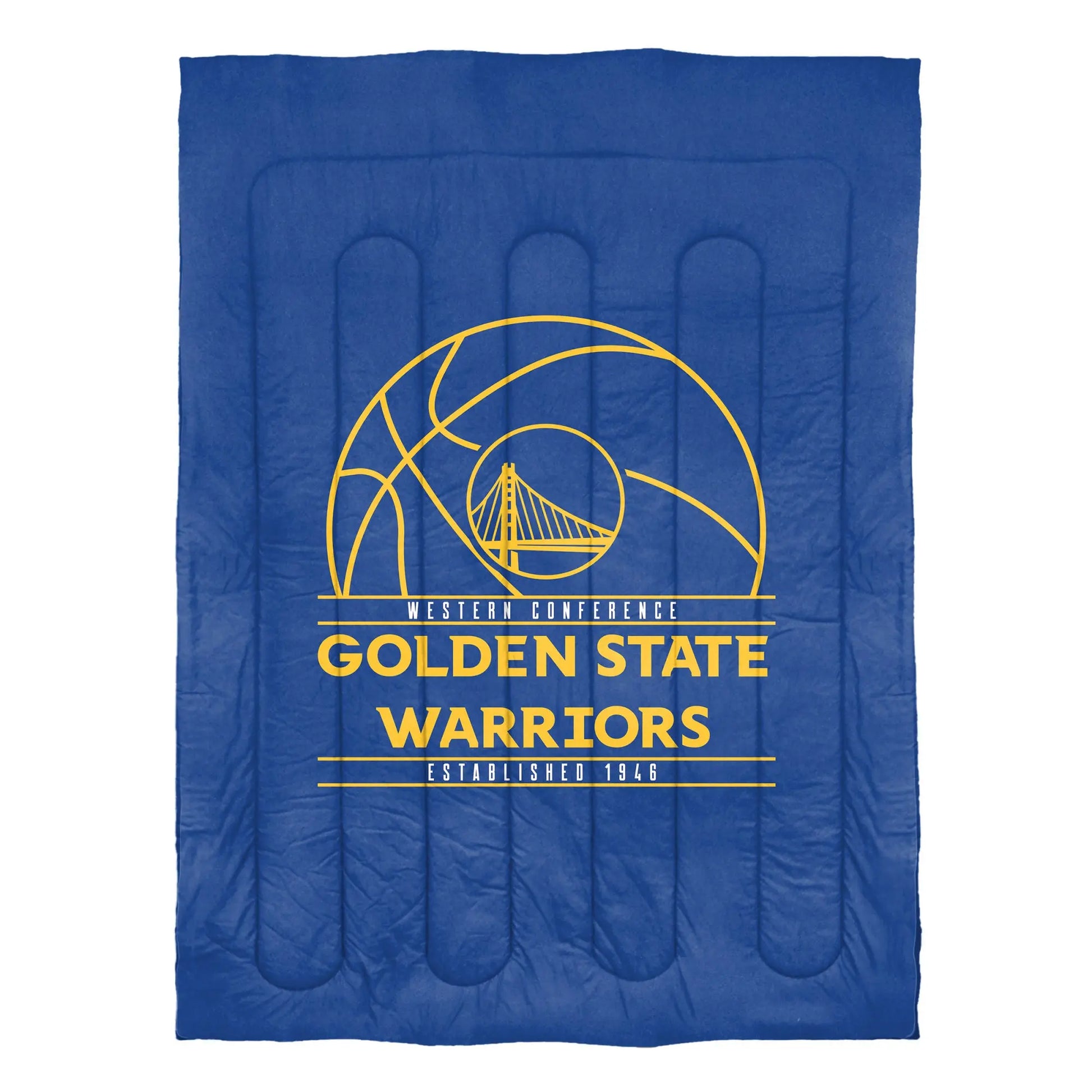 Warriors OFFICIAL NBA "Reverse Slam" Twin Comforter & Sham Set; 64" x 86" Doba