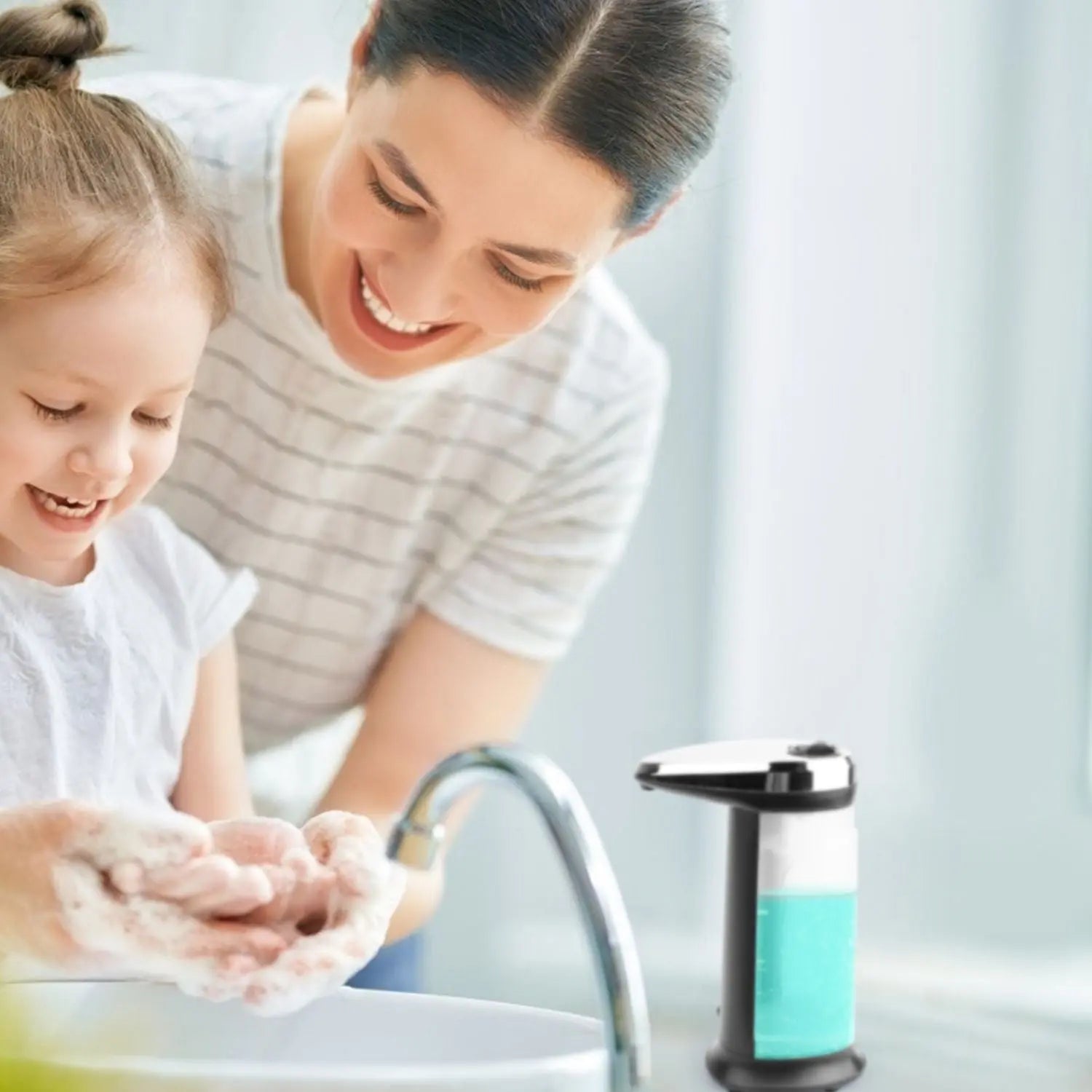 Automatic Soap Dispenser 16.9OZ Anti-slip Sensor Refillable Hand Gel Desktop Dispenser 2 Drop Volume Adjustment Doba