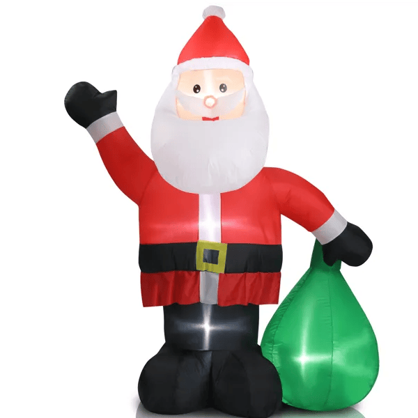 6 FT Lighted Christmas Inflatable Decoration, Inflatable Santa Claus With Large Gift Bag, Funny Blow Up Yard Decorations With Built-in LED Lights For Holiday Party Front Yard Lawn Garden Decor Doba