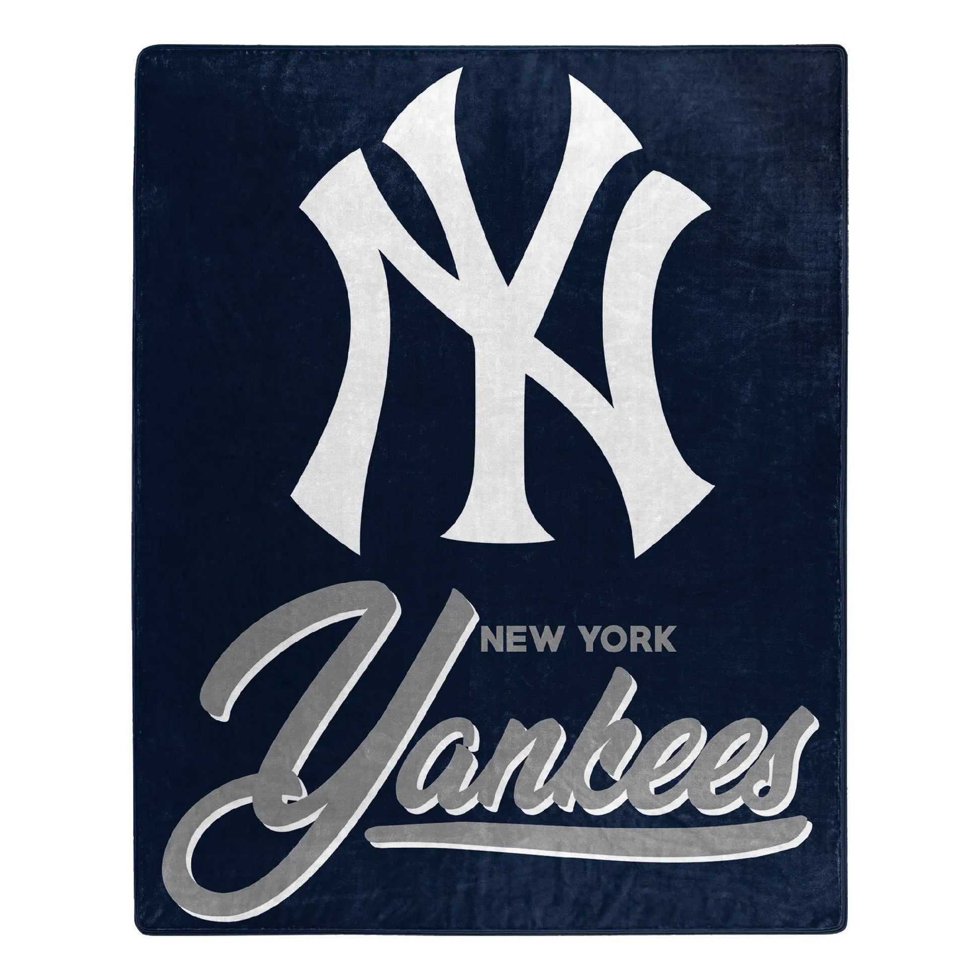 Yankees OFFICIAL MLB "Signature" Raschel Throw Blanket; 50" x 60" Doba