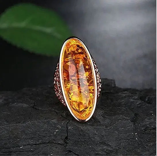 Lava Ring In Fiery Oval Opal Doba