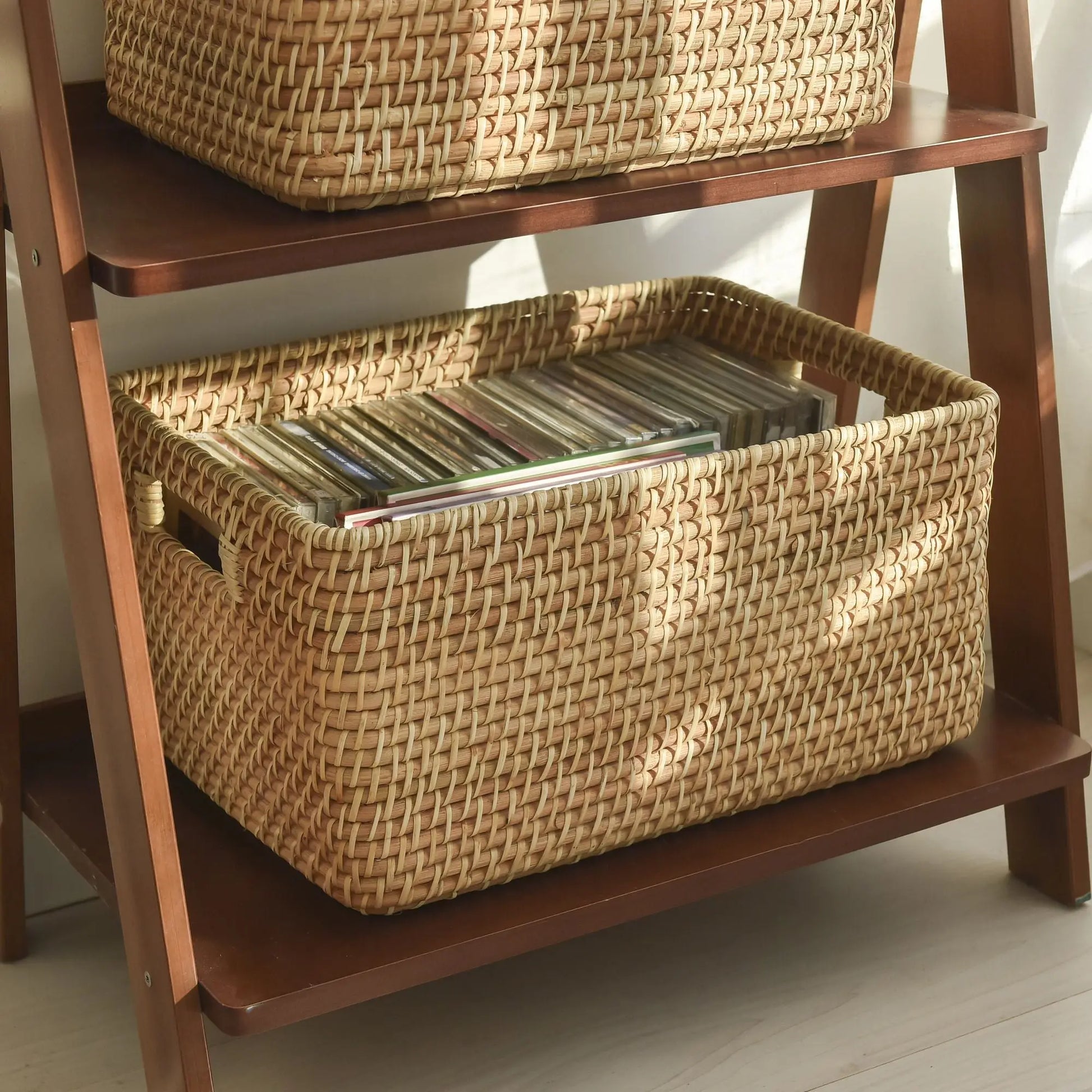 (15-in W x 7.38-in H x 11.13-in D) Natural Rattan Basket Doba