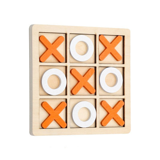 1 Pcs XO Tic Tac Toe Wooden Game Toy Educational, Entertainment, Leisure, Board Game, Building Block Toys 5.5" *5.5 " Doba