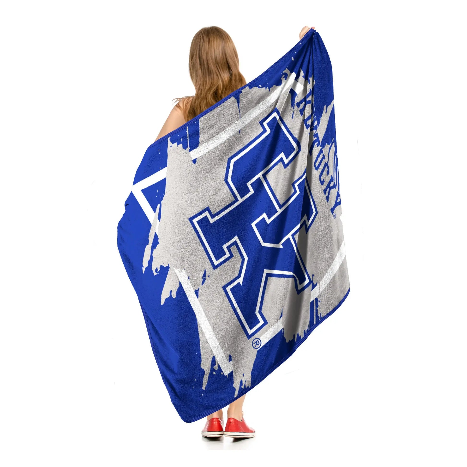 KENTUCKY OFFICIAL NCAA "Dimensional" Micro Raschel Throw Blanket; 46" x 60" The Northwest Company