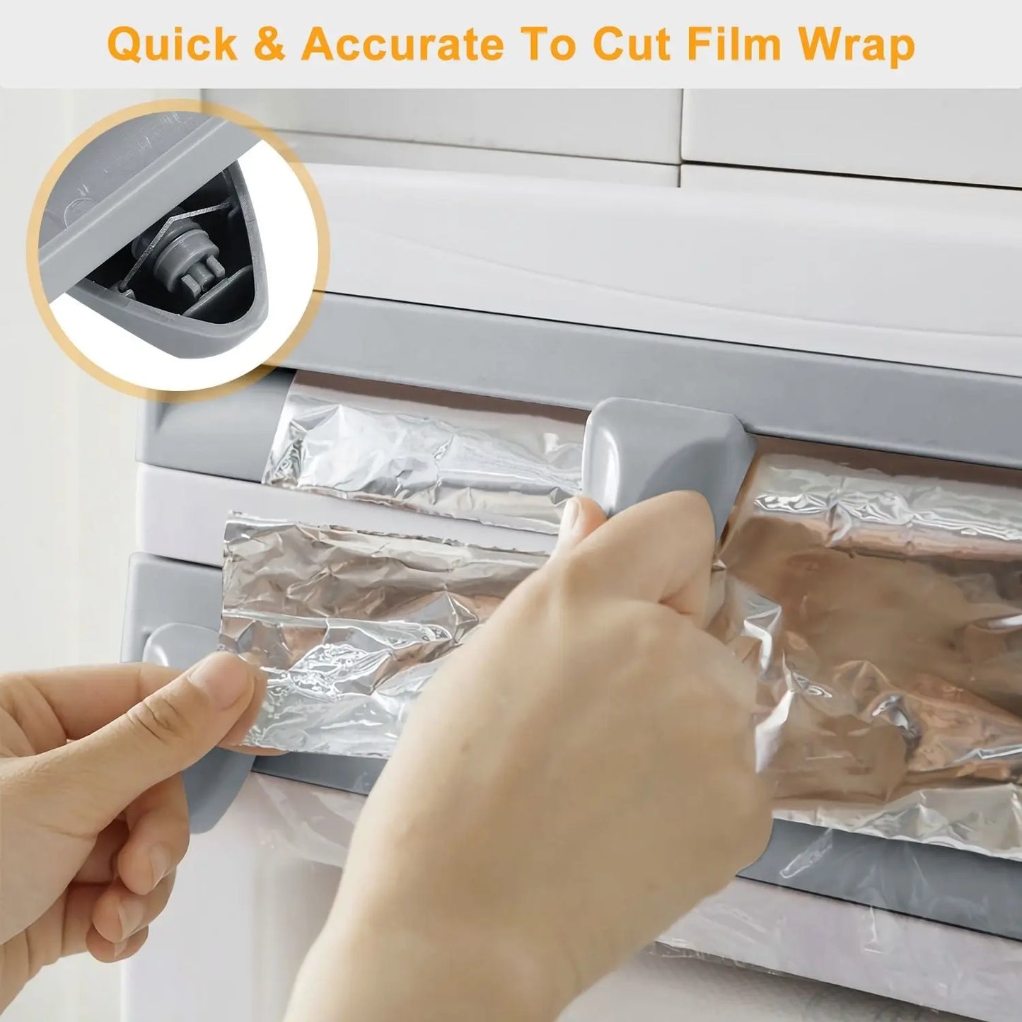 Kitchen Roll Dispenser Paper w/ Cutter Wall Mount Doba