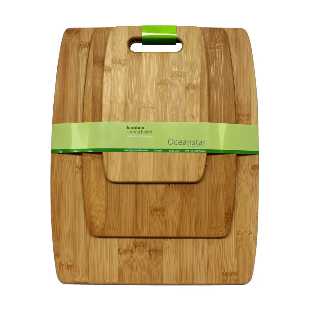 Oceanstar 3-Piece Bamboo Cutting Board Set Oceanstar