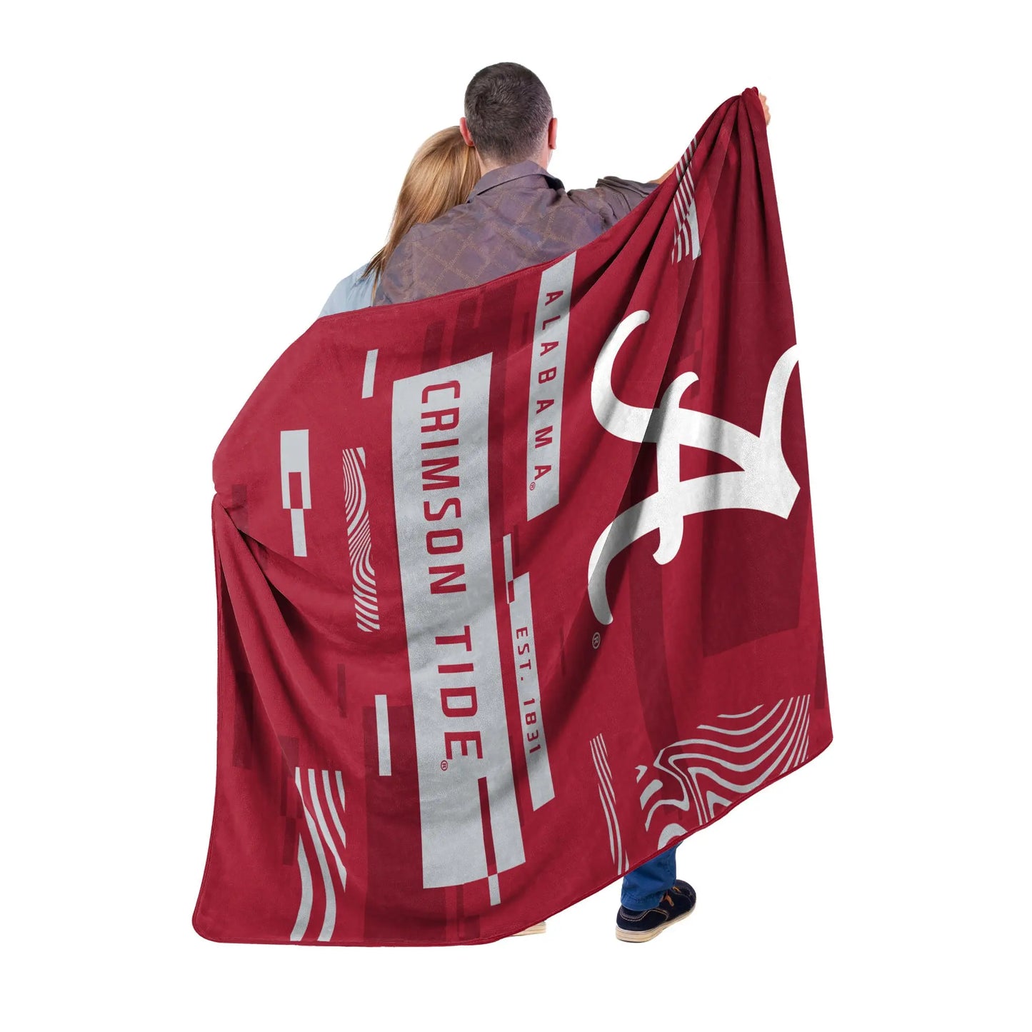 ALABAMA OFFICIAL NCAA "Digitize" Raschel Throw Blanket; 60" x 80" The Northwest Company