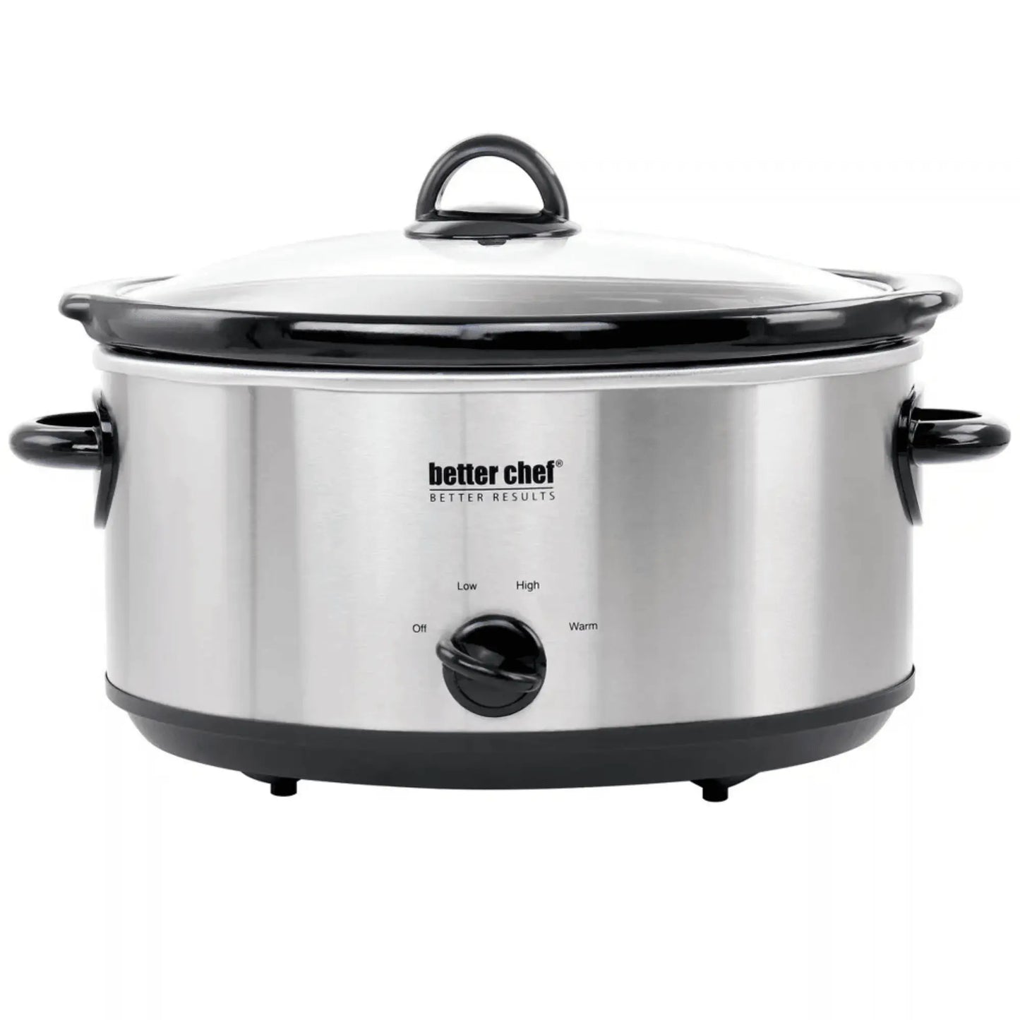 Better Chef 6-Quart Oval Stainless Steel Slow Cooker with Removable Stoneware Crock - Gee-Commerce, LLC