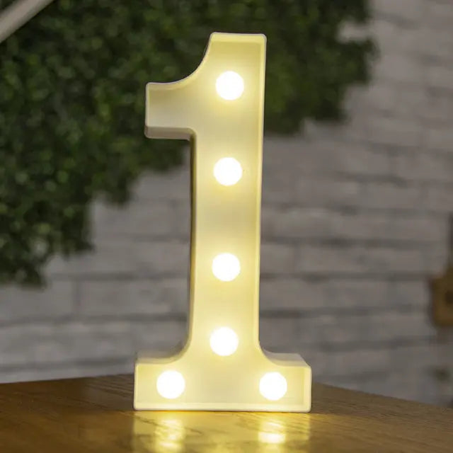 Alphabet & Number LED Light Decoration Nice Store