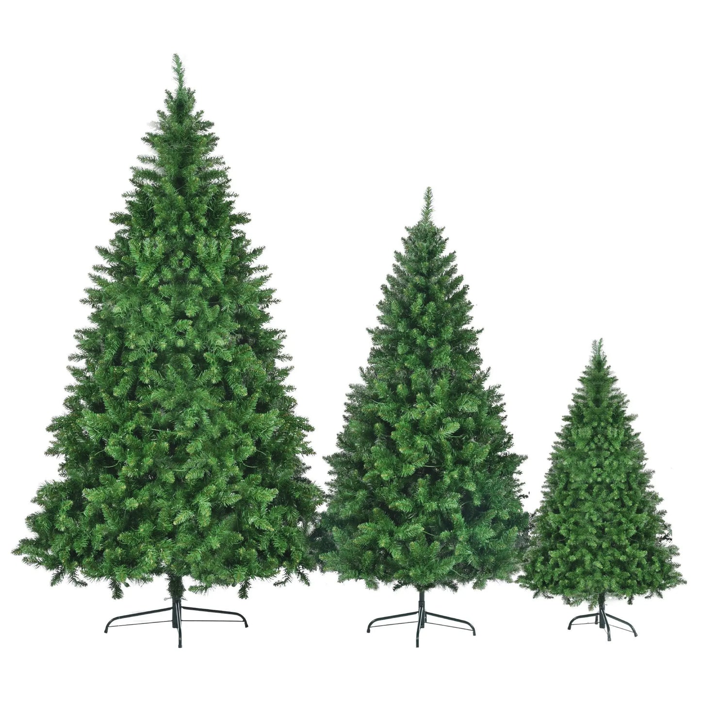 Pre-Lit Green Pine Artificial Christmas Tree, Set (8FT, 6FT, 4FT_ - Gee-Commerce, LLC