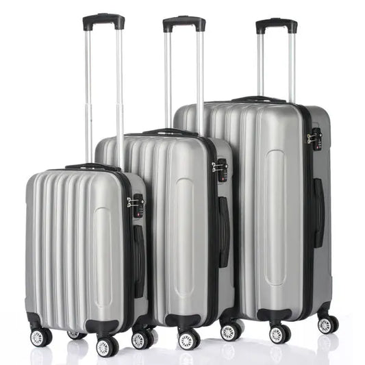 3-in-1 Multifunctional Large Capacity Traveling Storage Suitcase Silver Gray inQ Boutique