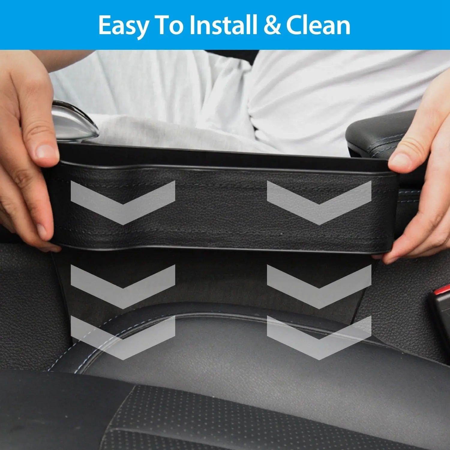 2Pcs Car Console Side Organizer Car Seat Gap Storage Box Pocket Organizer Seat Gap Filler Catch Caddy Orien Home