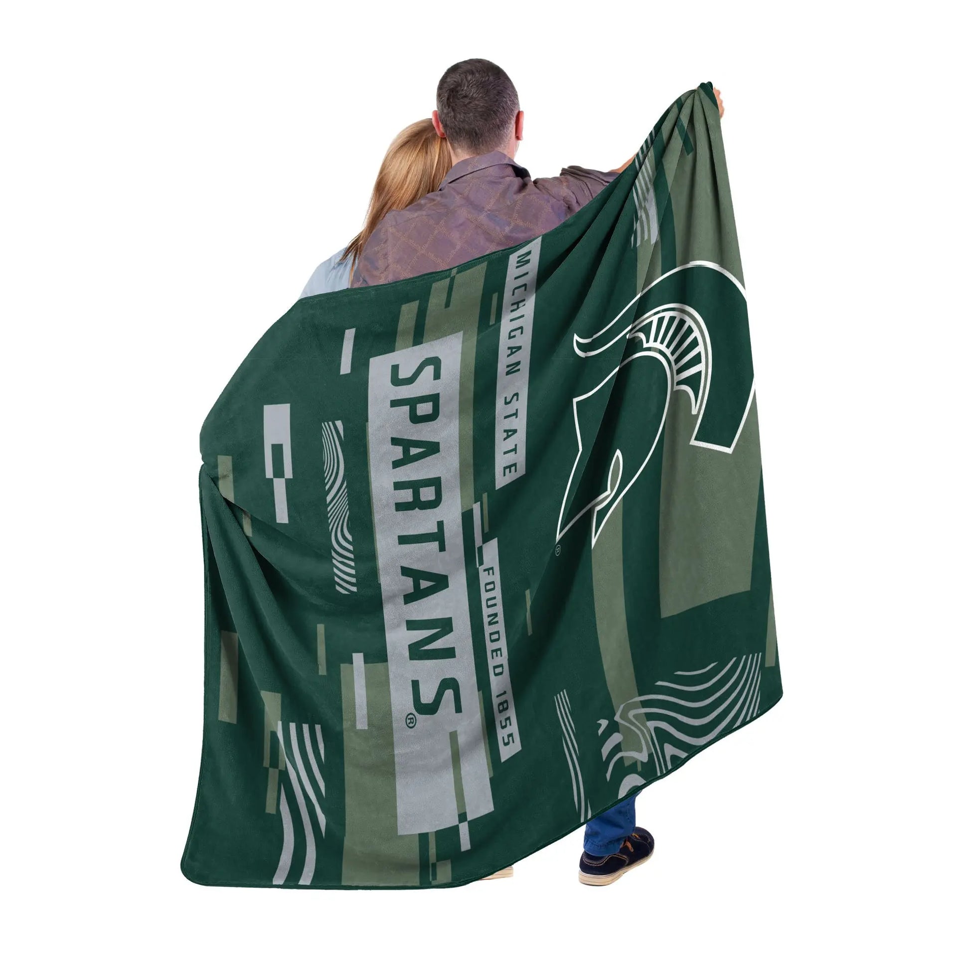 MICHIGAN STATE OFFICIAL NCAA "Digitize" Raschel Throw Blanket; 60" x 80" The Northwest Company