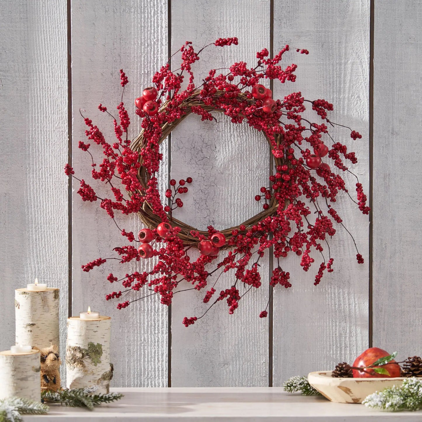 23.5" WP MIXED BERRY Wreath Orien Home