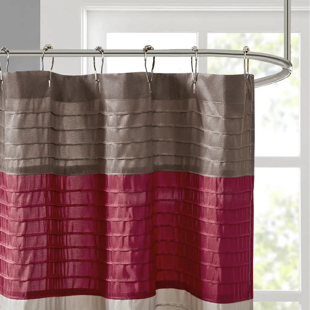 Faux Silk Shower Curtain Doba