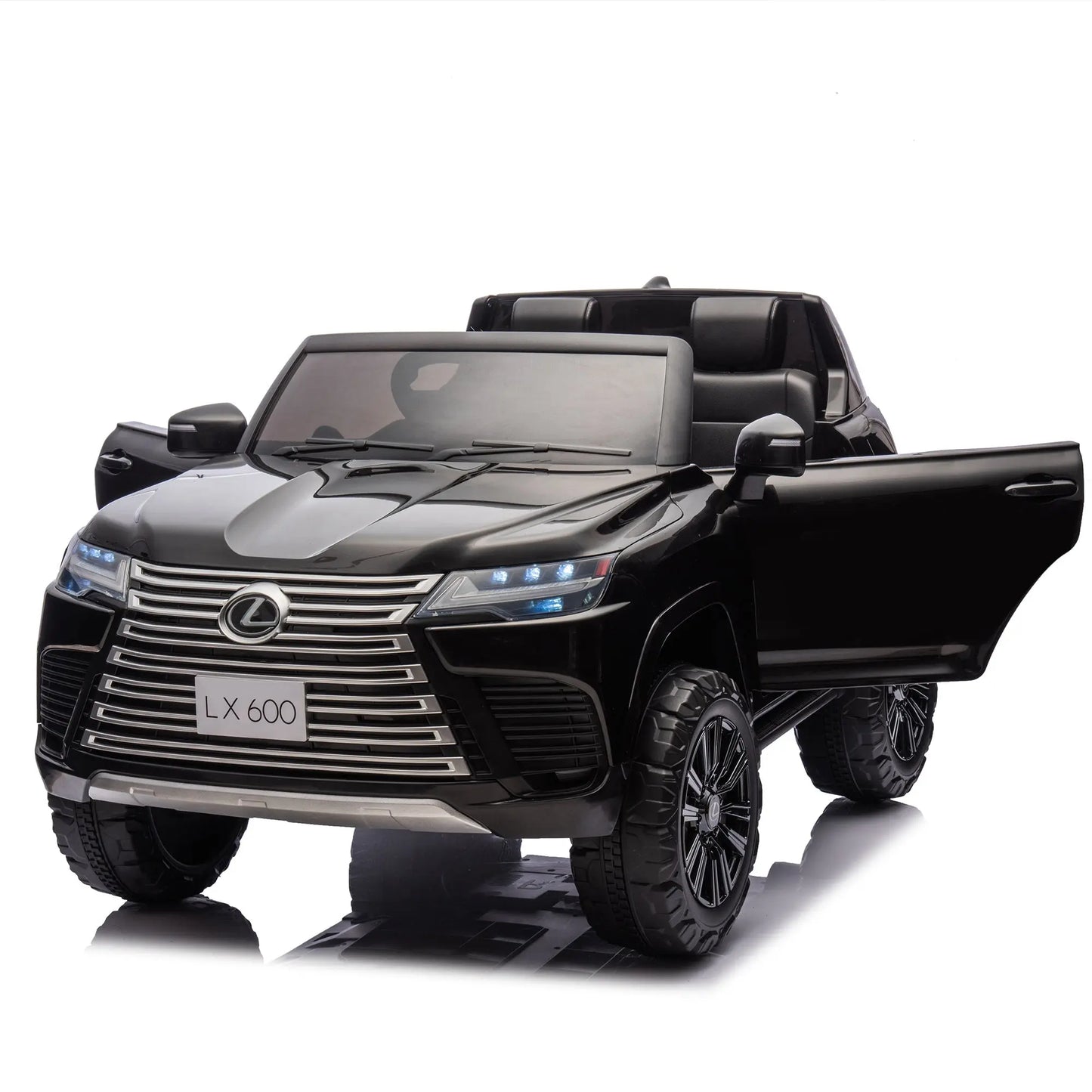 Licensed LEXUS LX600 24V Two-seater XXL Kids Ride On Car W/Parents Control,Seat width 20 inches,2WD,Four-wheel suspension,Bluetooth,MP3,Music,Power display,Speeds 1.86-3.11MPH For Kids. FX070