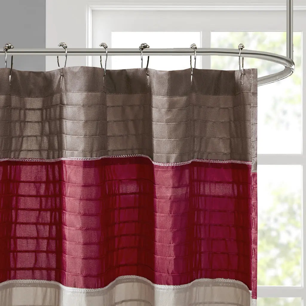 Faux Silk Shower Curtain Doba