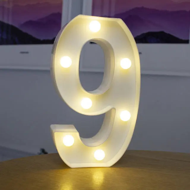 Alphabet & Number LED Light Decoration Nice Store