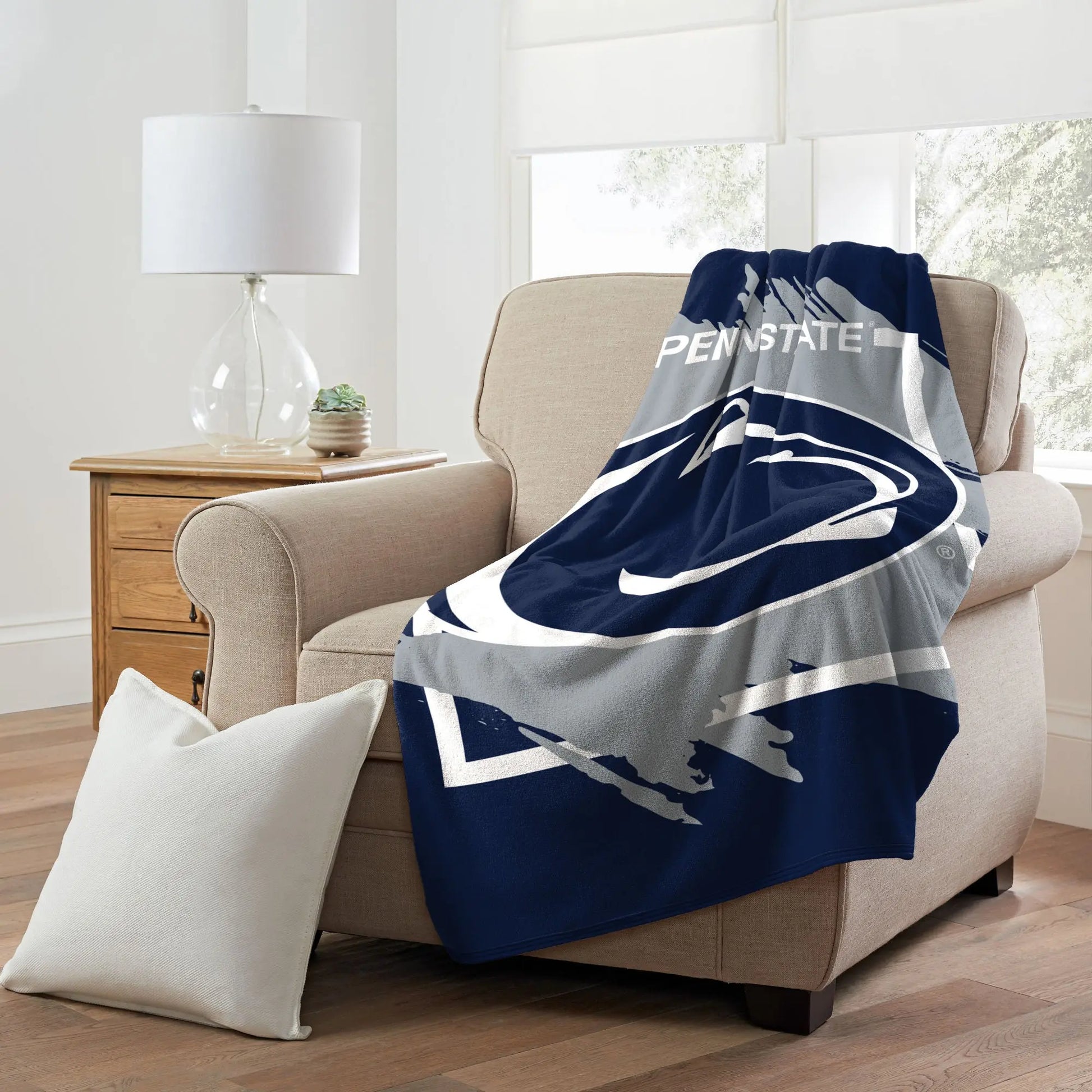 PENN STATE OFFICIAL NCAA "Halftone" Micro Raschel Throw Blanket; 46" x 60" The Northwest Company