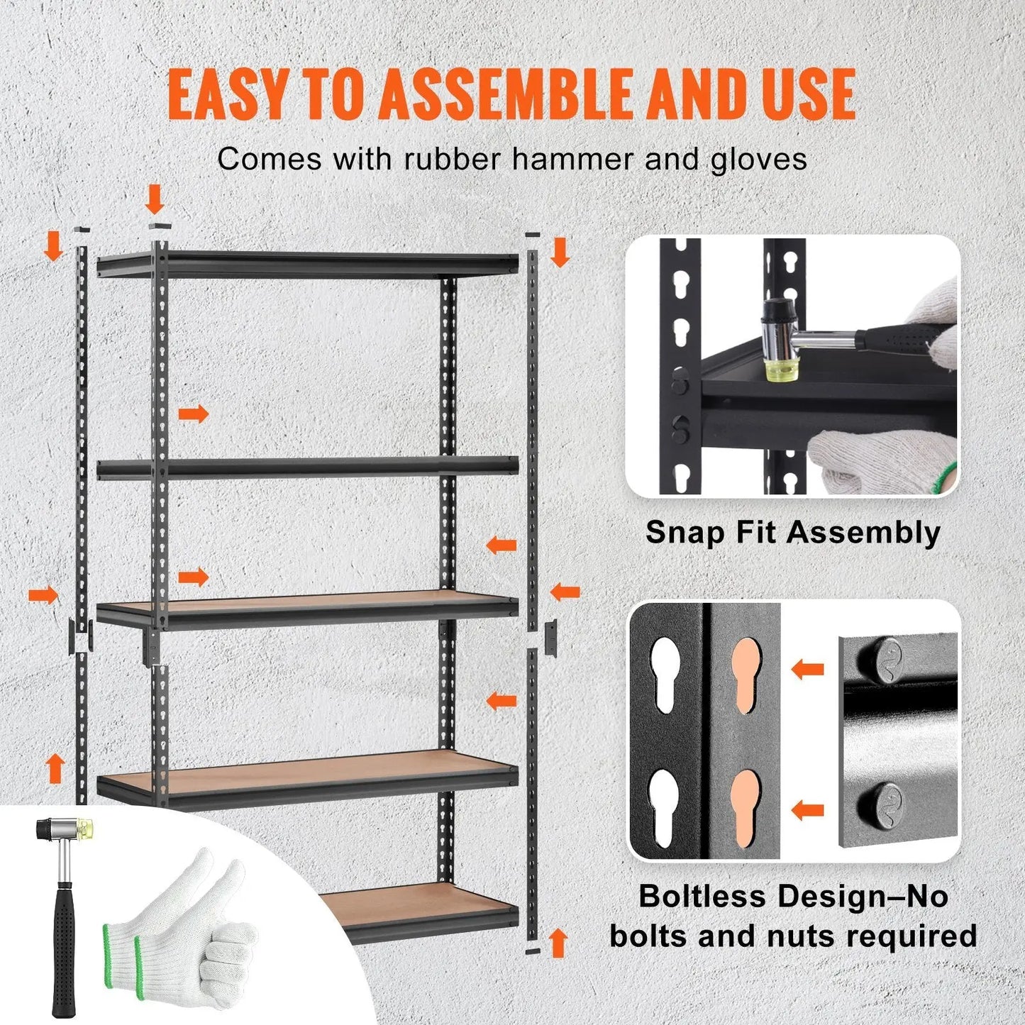 VEVOR Storage Shelving Unit, 5-Tier Adjustable, 2000 lbs. Capacity VEVOR