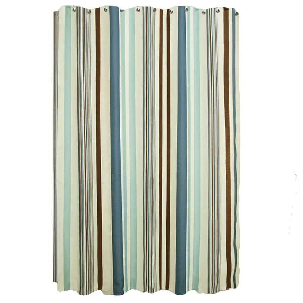 Thick Polyester Shower Curtain Stripe Pattern Shower Curtain Doba