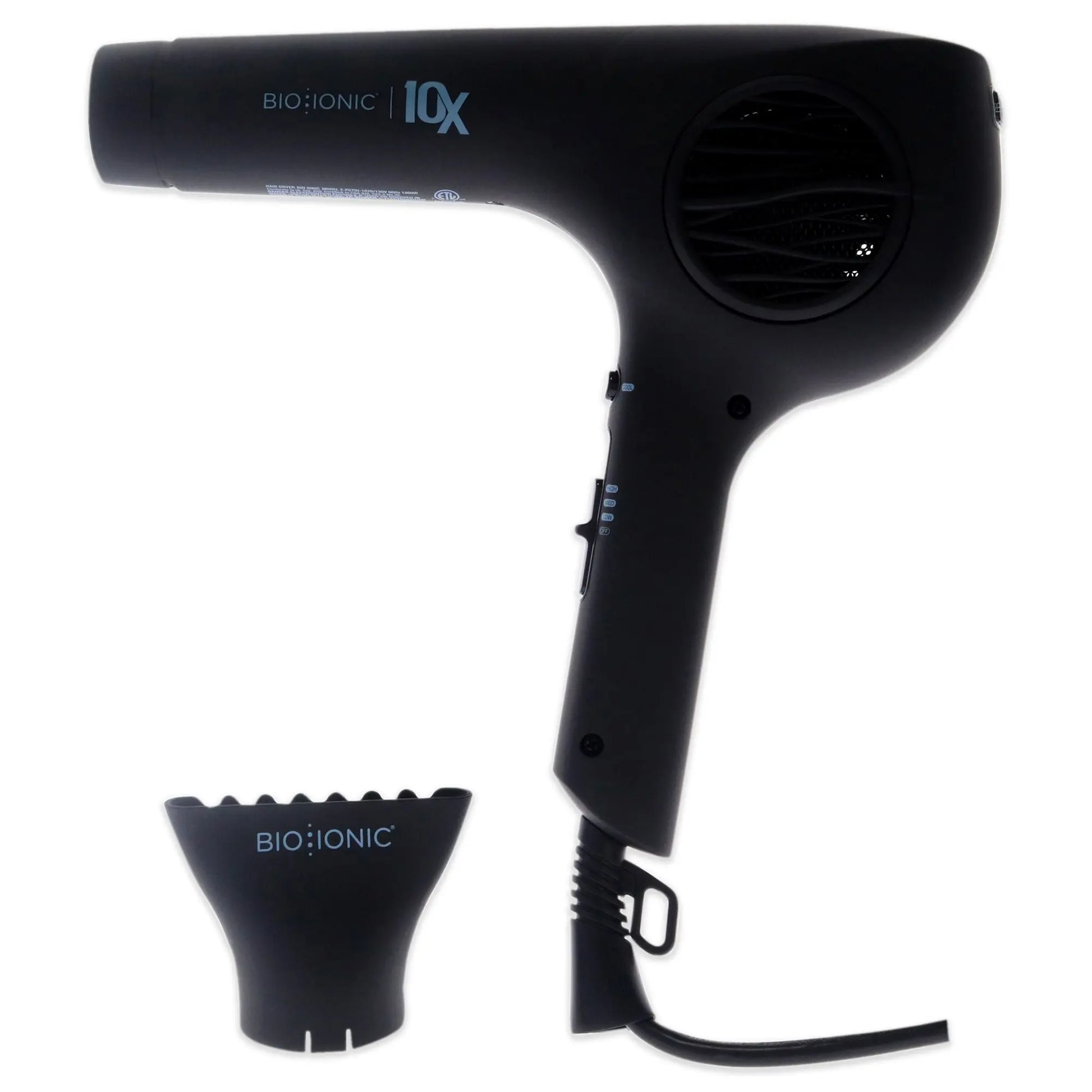 10x Pro Ultra Light Speed Dryer - Black by Bio Ionic for Women - 1 Pc Hair Dryer Doba