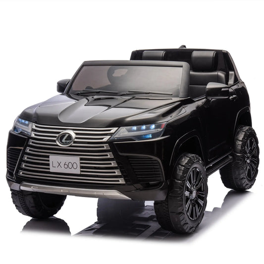 Licensed LEXUS LX600 24V Two-seater XXL Kids Ride On Car W/Parents Control,Seat width 20 inches,2WD,Four-wheel suspension,Bluetooth,MP3,Music,Power display,Speeds 1.86-3.11MPH For Kids. FX070