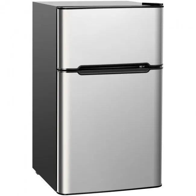 3.2 cu ft. Compact Stainless-Steel Refrigerator (Mini Fridge) Hooya Imp. & Exp.