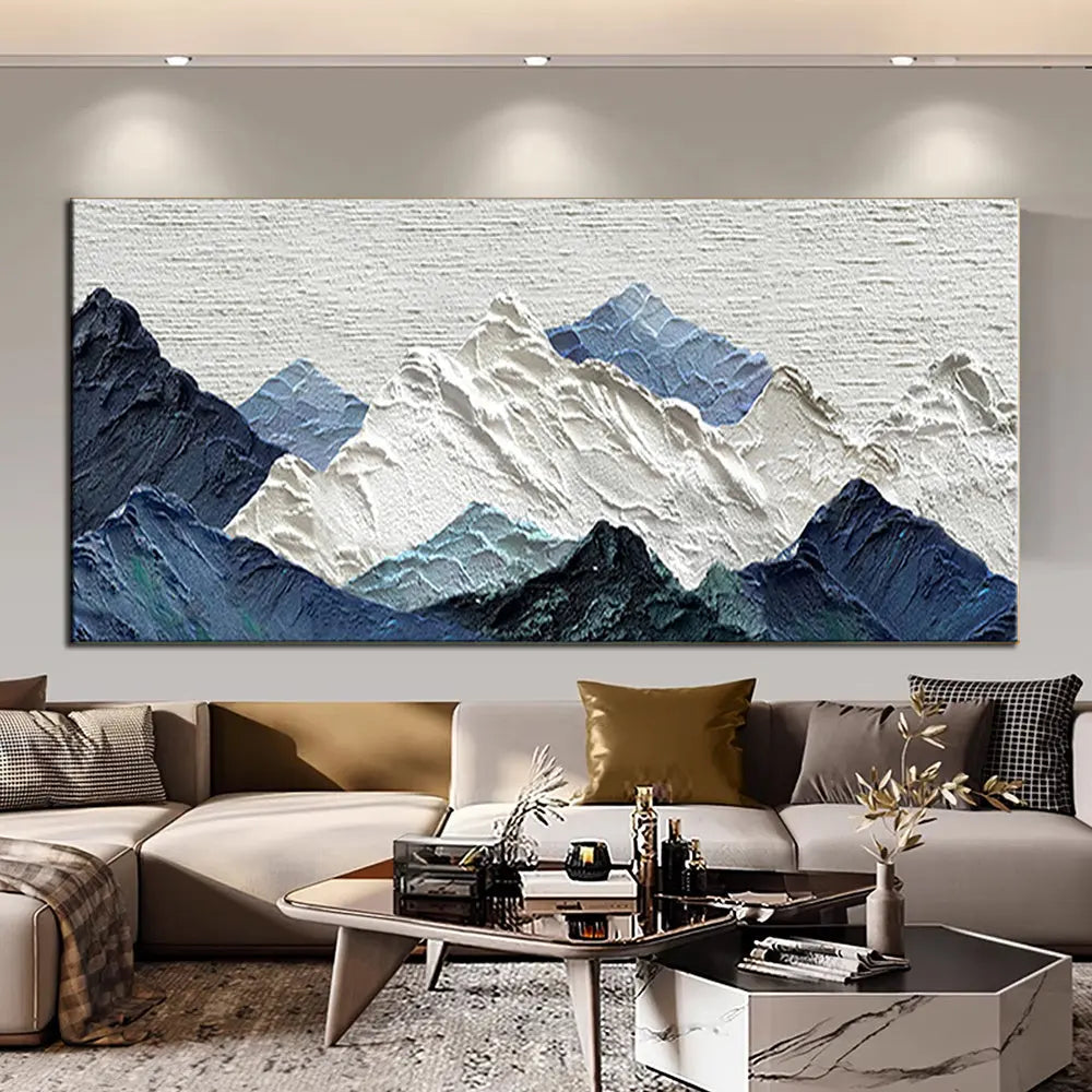 Handmade Single Thick Texture Abstract Landscape Oil Painting - Serene Abstract Landscape 3D Large Wall Art Doba