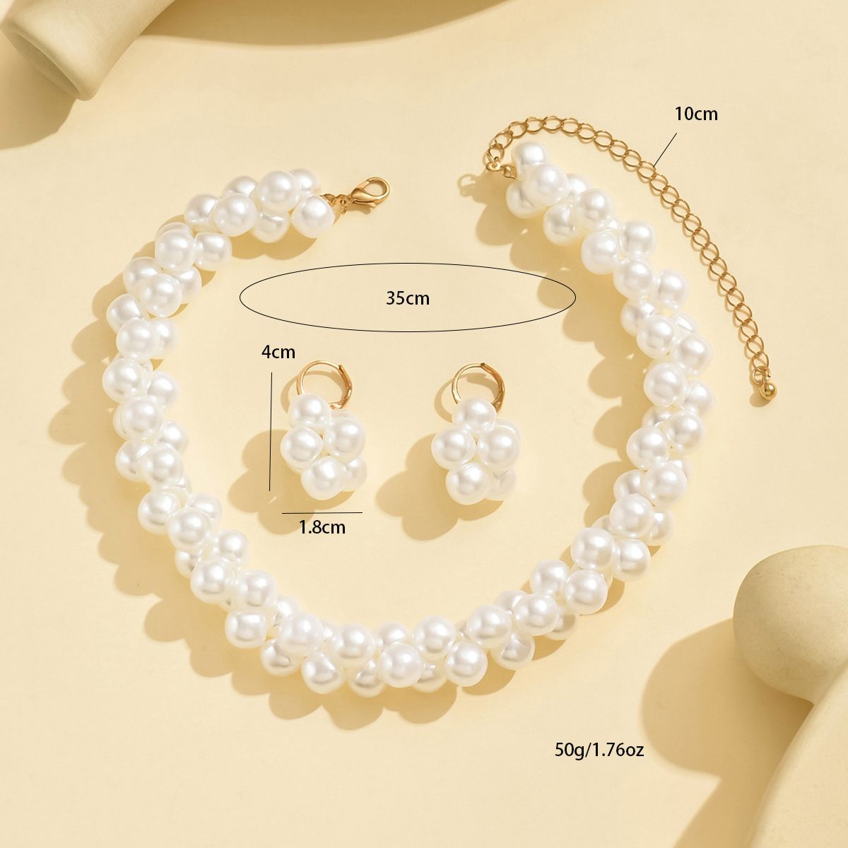 Elegant 14K Gold Pearl Jewelry Set -  Timeless Elegance for Any Occasion Doba