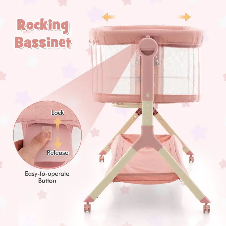 Height Adjustable Bedside Sleeper with Storage Bag and Soft Mattress for Baby Hooya Imp. & Exp.